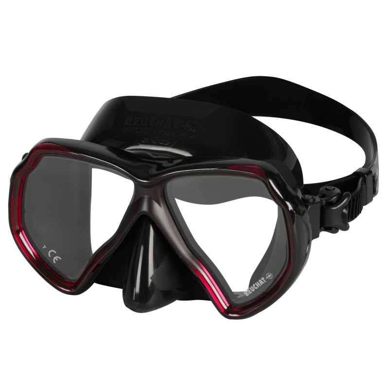 Echipament Scufundari - Masti si snorkel - X-CONTACT 2 EVO - BLACK SILICONE