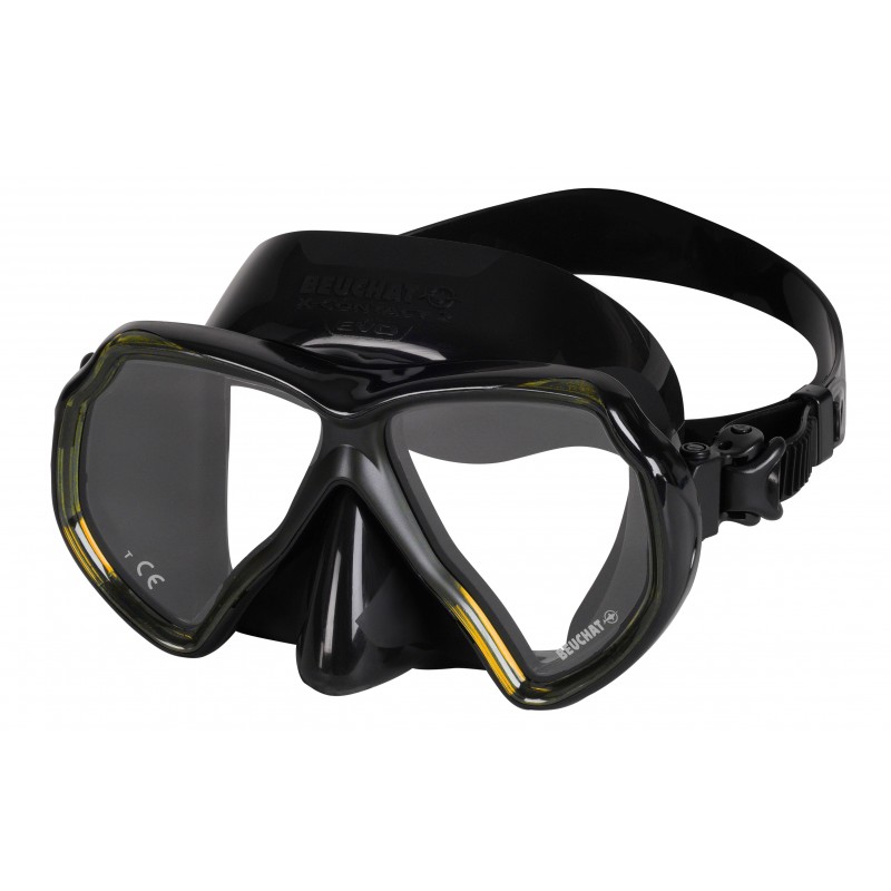 Echipament Scufundari - Masti si snorkel - X-CONTACT 2 EVO - BLACK SILICONE