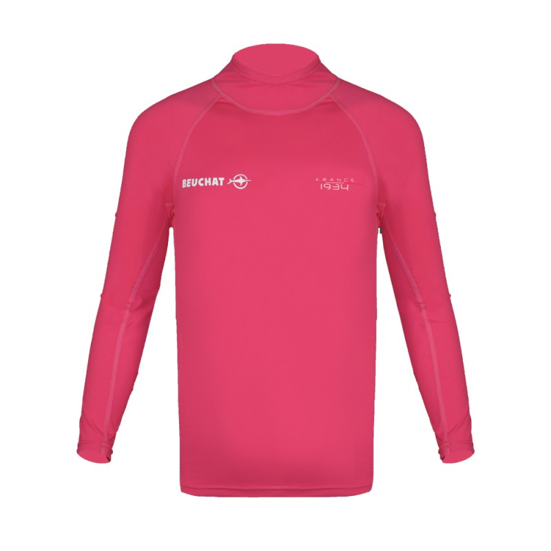 BEUCHAT JUNIOR ATOLL RASHGUARD LYCRA (UPF 50+) - MANECA LUNGA - ROZ