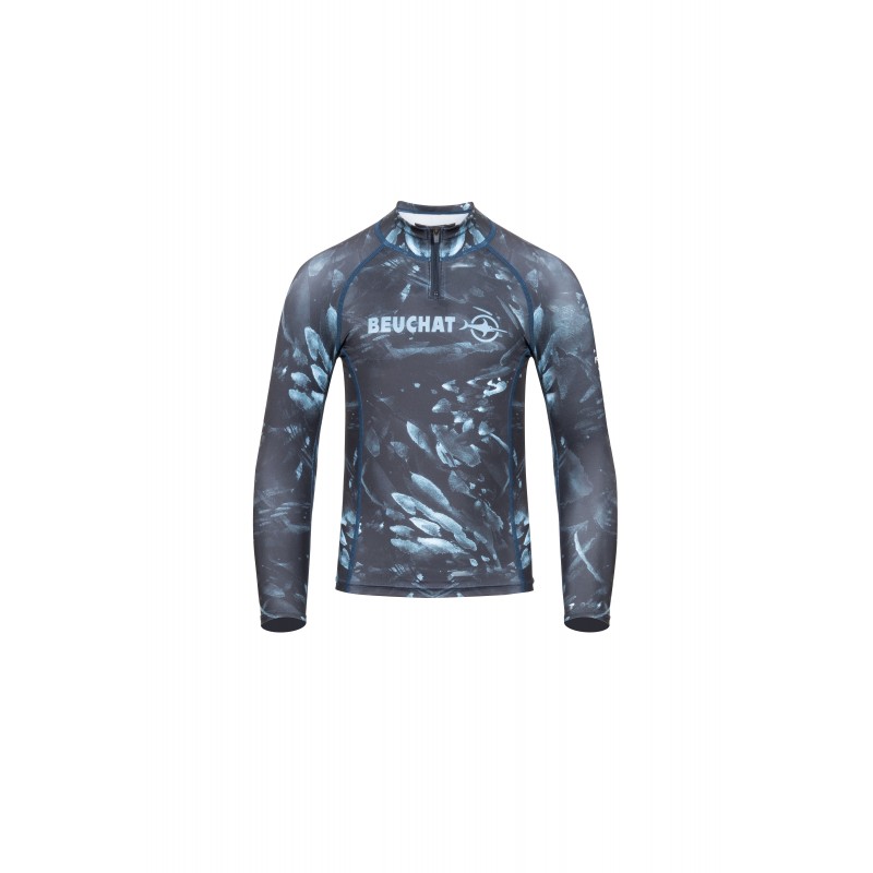 Echipament Snorkeling - Costum De Snorkeling - ATOLL RASHGUARD JUNIOR LONG SLEEVES - SEAWEED