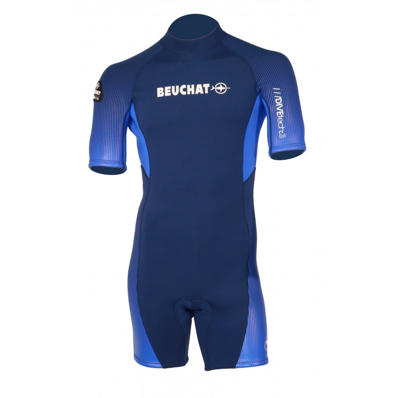 BEUCHAT COMBINEZON NEOPREN SHORTY 3MM HOMME BEUCHAT BY WATTS - BLEU