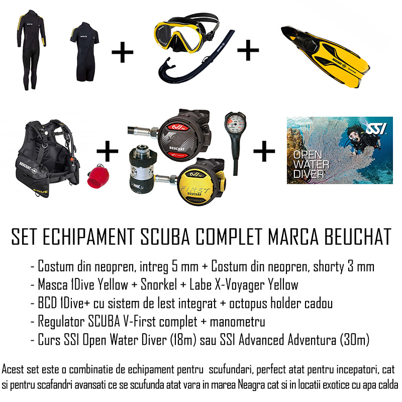 BEUCHAT SET ECHIPAMENT SCAFANDRU 1DIVE MAN            