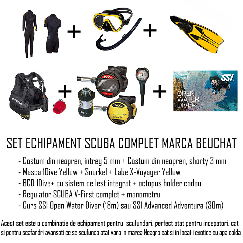 BEUCHAT SET ECHIPAMENT SCAFANDRU 1DIVE WOMAN