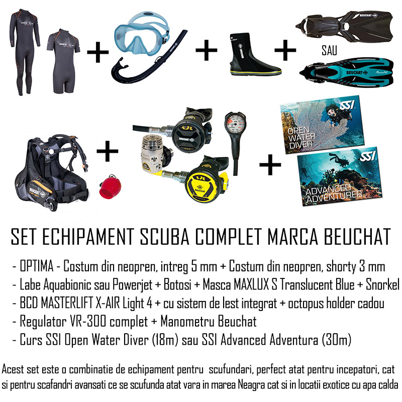 BEUCHAT SET ECHIPAMENT SCAFANDRU OPTIMA MAN